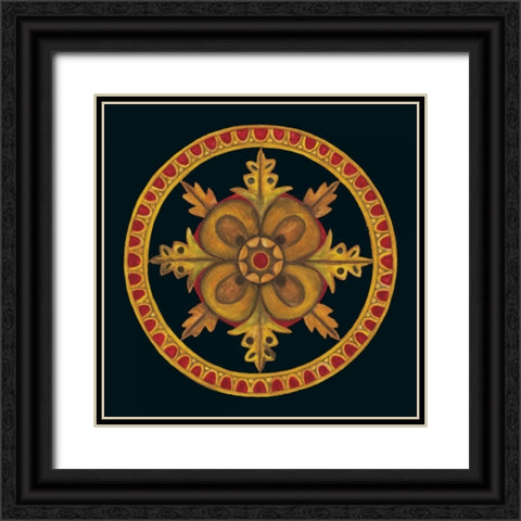 Rosette I Black Ornate Wood Framed Art Print with Double Matting by Anderson , Lee
