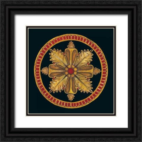 Rosette II Black Ornate Wood Framed Art Print with Double Matting by Anderson , Lee