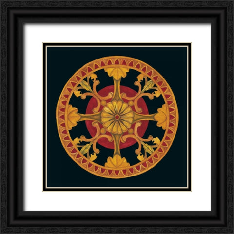 Rosette III Black Ornate Wood Framed Art Print with Double Matting by Anderson , Lee