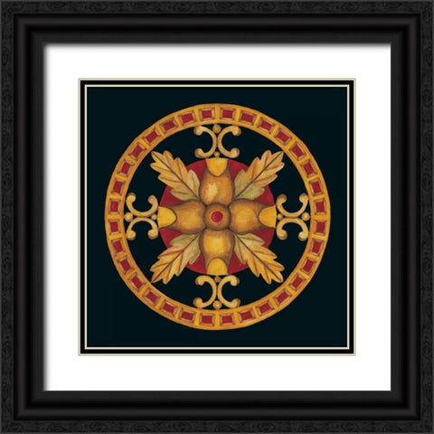 Rosette IV Black Ornate Wood Framed Art Print with Double Matting by Anderson , Lee
