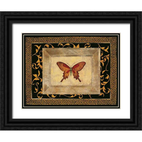 Winged Ornament I Black Ornate Wood Framed Art Print with Double Matting by Hayes, Alan