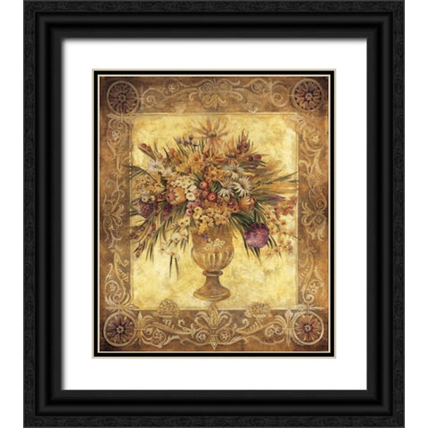 Tuscan Urn Black Ornate Wood Framed Art Print with Double Matting by Jardine, Liz