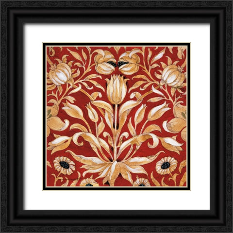 Jewel Tones Black Ornate Wood Framed Art Print with Double Matting by Jardine, Liz