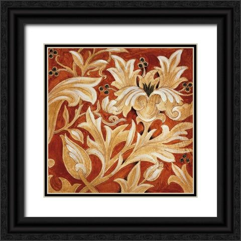 Jewel Tones Black Ornate Wood Framed Art Print with Double Matting by Jardine, Liz
