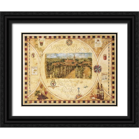 Hilltop Winery Black Ornate Wood Framed Art Print with Double Matting by Jardine, Liz