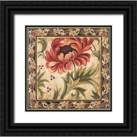 Floral Daydream II Black Ornate Wood Framed Art Print with Double Matting by Jardine, Liz