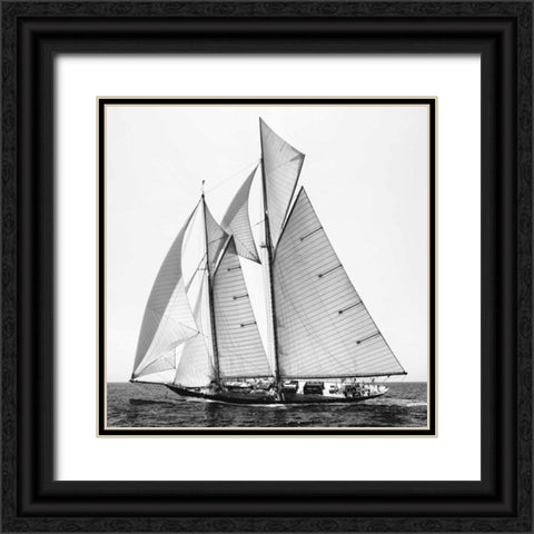 Adrift II Black Ornate Wood Framed Art Print with Double Matting by Llovet, Jorge