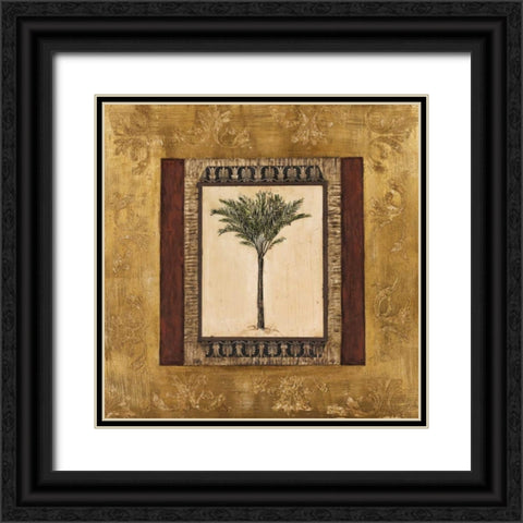 Stately Palm I Black Ornate Wood Framed Art Print with Double Matting by Mindeli