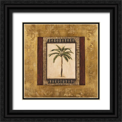 Stately Palm II Black Ornate Wood Framed Art Print with Double Matting by Mindeli