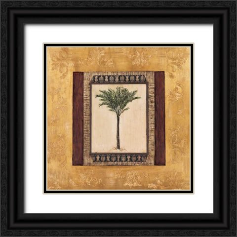 Stately Palm I Black Ornate Wood Framed Art Print with Double Matting by Mindeli