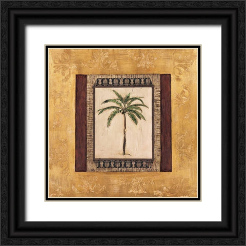 Stately Palm II Black Ornate Wood Framed Art Print with Double Matting by Mindeli