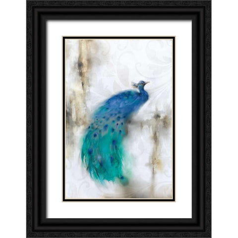 Jewel Plumes I Black Ornate Wood Framed Art Print with Double Matting by Prior, J.P.