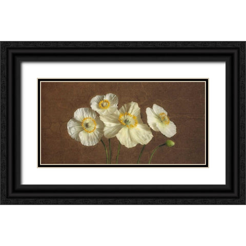 Precious Poppies Black Ornate Wood Framed Art Print with Double Matting by Pahl, Janel