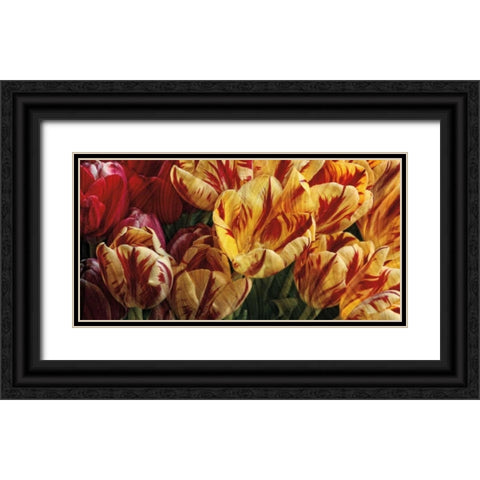 Floral Tapestry Black Ornate Wood Framed Art Print with Double Matting by Pahl, Janel