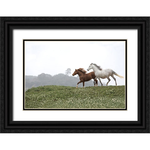 Together Forever Black Ornate Wood Framed Art Print with Double Matting by Llovet, Jorge