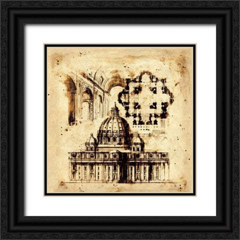 Architectorum No. 3 Black Ornate Wood Framed Art Print with Double Matting by Panossian, Paul