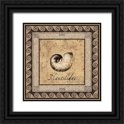 Shell Works III Black Ornate Wood Framed Art Print with Double Matting by Panossian, Paul