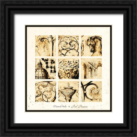 Classical Style Black Ornate Wood Framed Art Print with Double Matting by Panossian, Paul