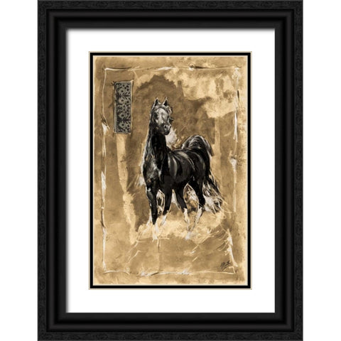 Quick Silver Black Ornate Wood Framed Art Print with Double Matting by Wiley, Marta G.