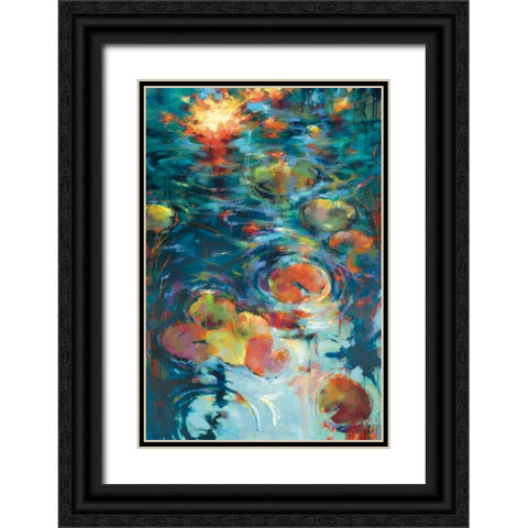 Dancing on Water Black Ornate Wood Framed Art Print with Double Matting by Young, Donna