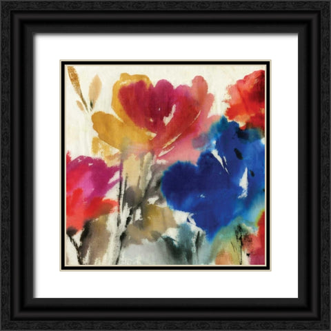 Watercolour Florals I Black Ornate Wood Framed Art Print with Double Matting by Jensen, Asia