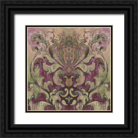 Art Nouveau Black Ornate Wood Framed Art Print with Double Matting by PI Studio