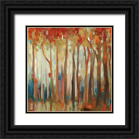 Teal Birch Black Ornate Wood Framed Art Print with Double Matting by Pearce, Allison