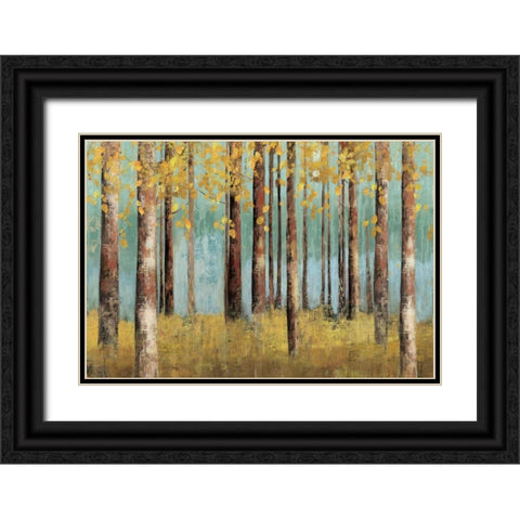 Birch Country Black Ornate Wood Framed Art Print with Double Matting by Pearce, Allison