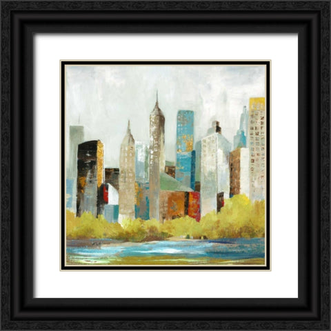 Hudson Ferry I Black Ornate Wood Framed Art Print with Double Matting by Pearce, Allison