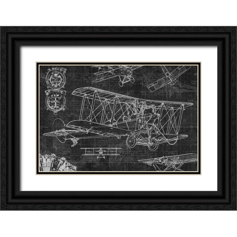 Vintage Aviation II Black Ornate Wood Framed Art Print with Double Matting by Selkirk, Edward