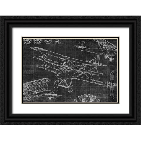 Vintage Aviation III Black Ornate Wood Framed Art Print with Double Matting by Selkirk, Edward