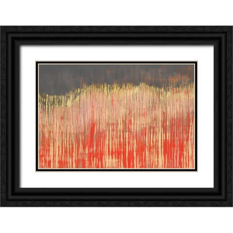 Pink Landscape I Black Ornate Wood Framed Art Print with Double Matting by Wilde, Susan