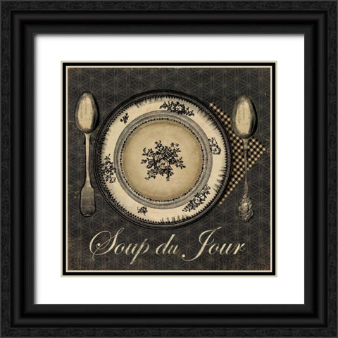 Soup du Jour - mini Black Ornate Wood Framed Art Print with Double Matting by Wilson, Aimee