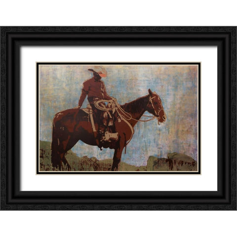 Western Moment Black Ornate Wood Framed Art Print with Double Matting by Allen, Maura