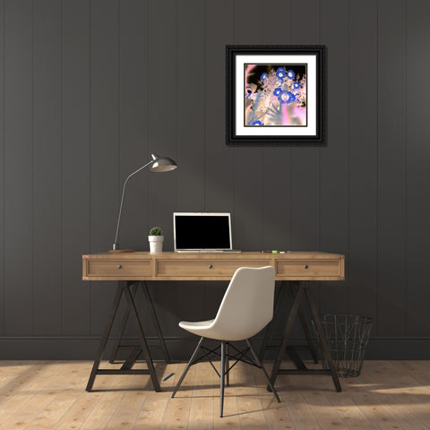 Floral Color - 8 Black Ornate Wood Framed Art Print with Double Matting by Blaustein, Alan