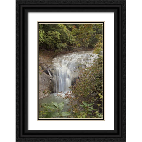 Hokkaido Waterfall - 2 Black Ornate Wood Framed Art Print with Double Matting by Blaustein, Alan