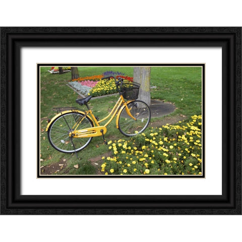 Japan Bicycle - 1 Black Ornate Wood Framed Art Print with Double Matting by Blaustein, Alan