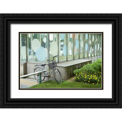 Japan Bicycle - 3 Black Ornate Wood Framed Art Print with Double Matting by Blaustein, Alan