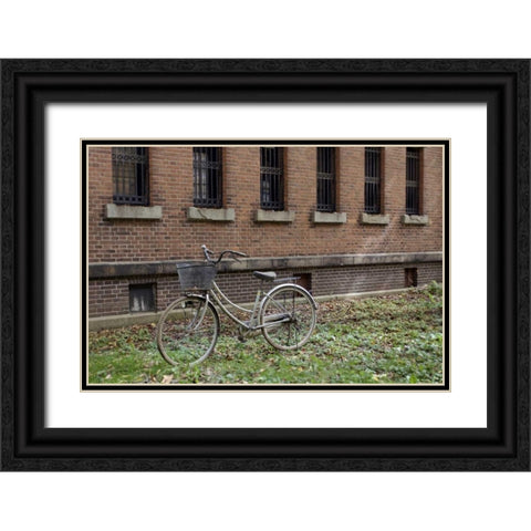 Japan Bicycle - 17 Black Ornate Wood Framed Art Print with Double Matting by Blaustein, Alan