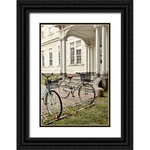 Japan Bicycle - 19 Black Ornate Wood Framed Art Print with Double Matting by Blaustein, Alan