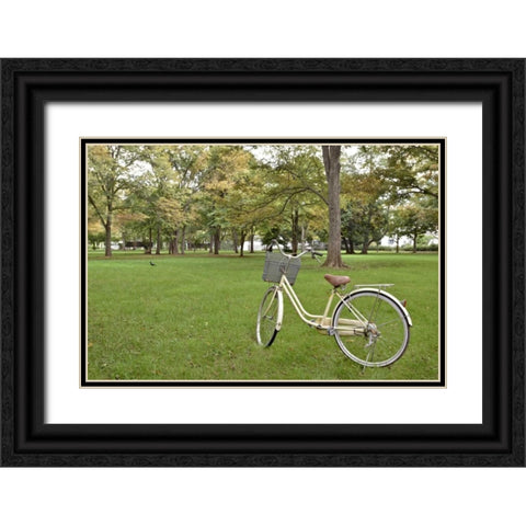 Japan Bicycle - 21 Black Ornate Wood Framed Art Print with Double Matting by Blaustein, Alan