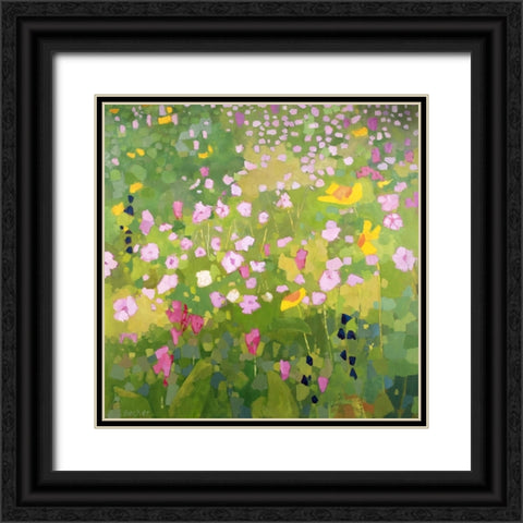 Wasatch Wildflowers Black Ornate Wood Framed Art Print with Double Matting by Becker, Anne