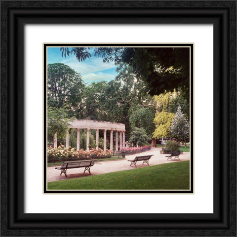 French Jardin No. 31 Black Ornate Wood Framed Art Print with Double Matting by Blaustein, Alan