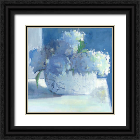 Blue Velvet Black Ornate Wood Framed Art Print with Double Matting by Broaderick, Kathleen