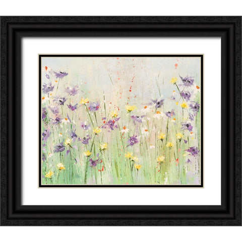 Clematis Black Ornate Wood Framed Art Print with Double Matting by Coghlan, Emma