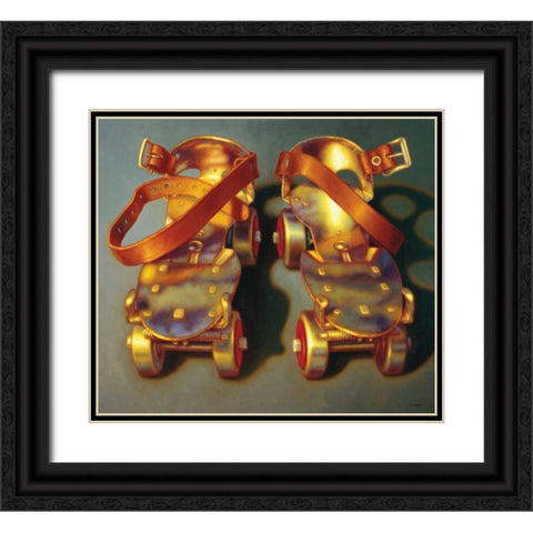 Roller Skates II Black Ornate Wood Framed Art Print with Double Matting by Colletta, TR