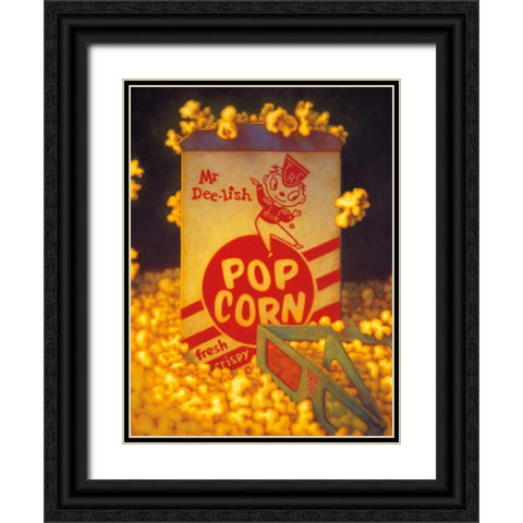 3D Popcorn Black Ornate Wood Framed Art Print with Double Matting by Colletta, TR