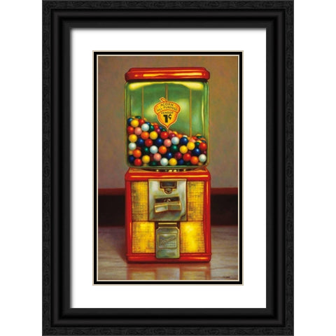 Gumball Machine X Black Ornate Wood Framed Art Print with Double Matting by Colletta, TR
