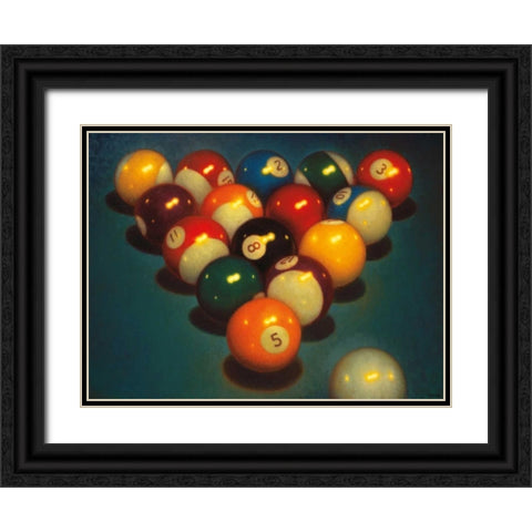Eight Ball II Black Ornate Wood Framed Art Print with Double Matting by Colletta, TR