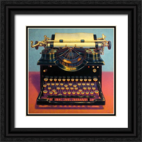 Writers Block II Black Ornate Wood Framed Art Print with Double Matting by Colletta, TR